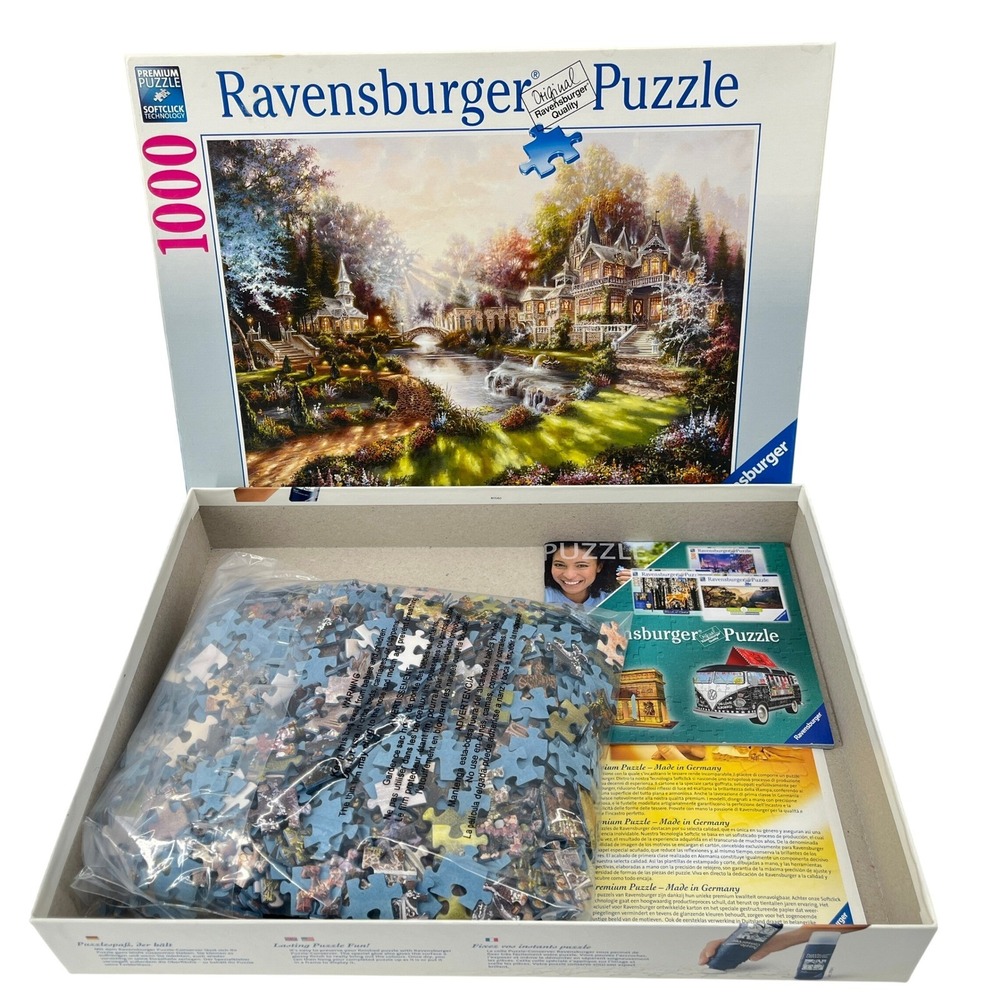 Ravensburger 1000 Piece Premium Puzzle Morning Glory Landscape Fantasy Garden